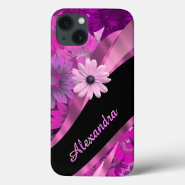 Padrão floral rosa bonito personalizado