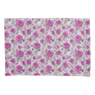 Padrão Floral Rosa Vibrante Com Flores Magenta