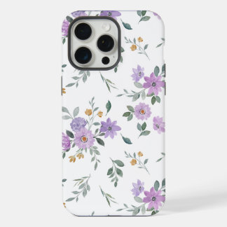 Padrão floral roxo de aquarela