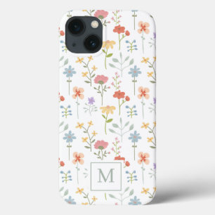 Padrão Floral Selvagem Monograma