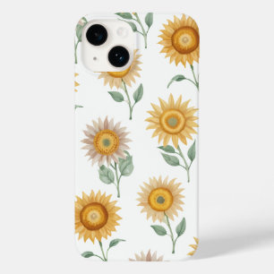 Padrão Floral Sem Costura De Girassol Estilizado