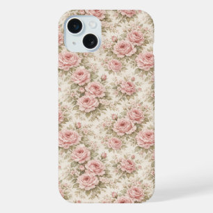 Padrão Floral Sem Costura Rosa Vintage Elegante