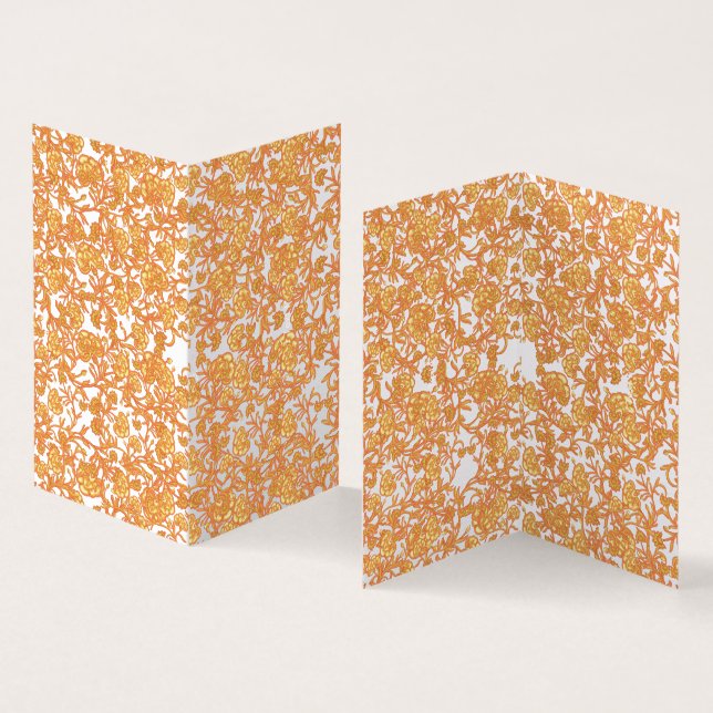 Padrão floral simétrico com mosca laranja (Interior e exterior)