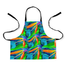 Padrão Floral Verde e Laranja