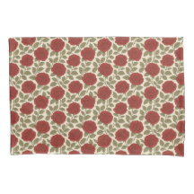 Padrão Floral Vermelho Rosa do Jardim Vitoriano