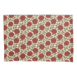 Padrão Floral Vermelho Rosa do Jardim Vitoriano