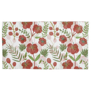 Padrão floral vermelho sem costura sobre fundo bra