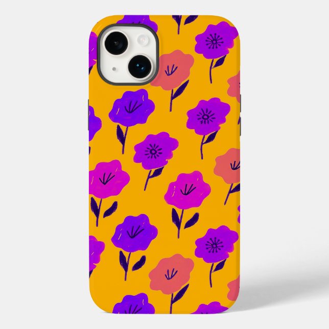 Padrão Floral Vibrante (Verso)