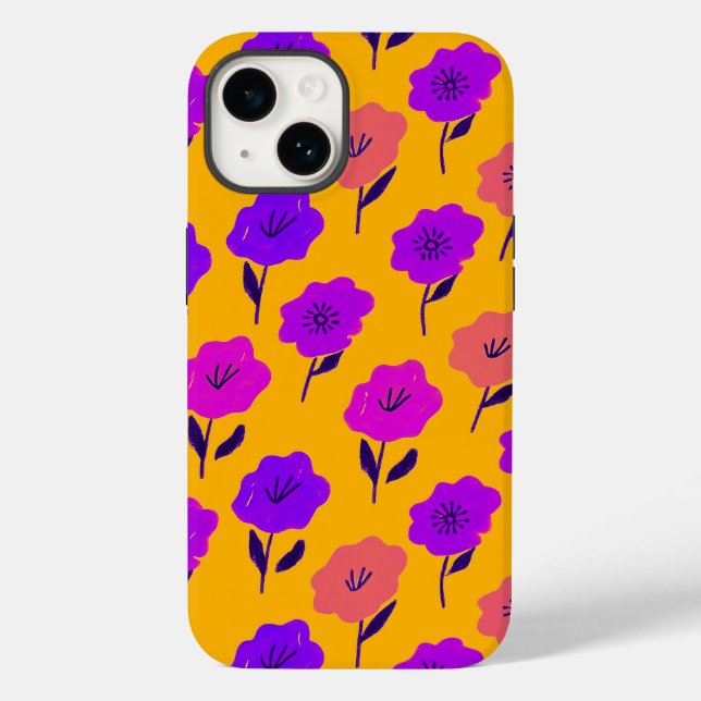 Padrão Floral Vibrante (Verso)