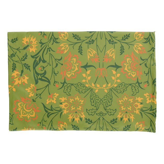 Padrão Floral Vibrante: Flores Amarelas e Laranjas (Frente-Esquerda)
