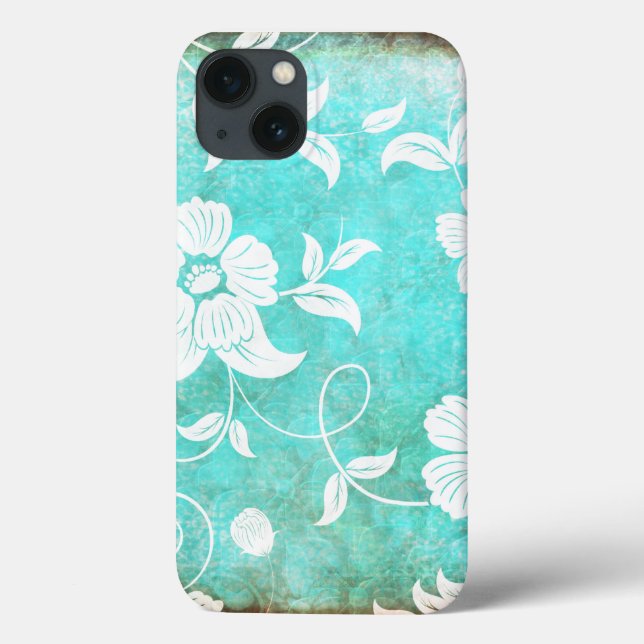 Padrão Floral Vintage Turquoise (Verso)