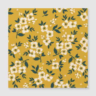 Padrão floral vítreo, pequenas flores brancas.