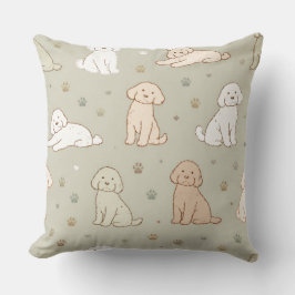Padrão Fofo de Cockapoo | Almofada para Amantes de