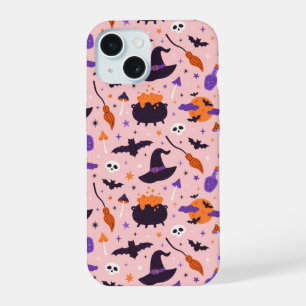 Padrão Fofo de Halloween Roxo e Rosa
