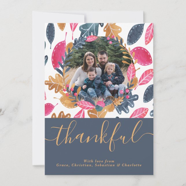 Padrão Folha de Modelo de Ação de Graças do Woodla (Frente)