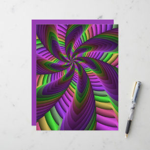 Padrão Fractal Neon Inergetico de Groovy Colorful