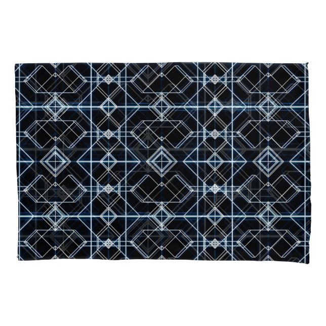 Padrão Futurístico de Grelha Neon (Frente-Esquerda)