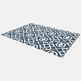 Padrão Geométrico Abstrato Azul e Branco