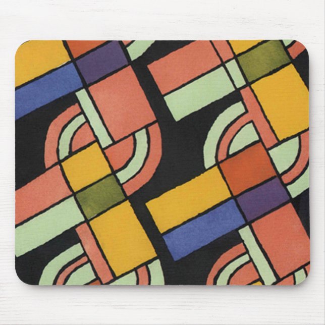 Padrão Geométrico Art Deco - Mousepad (Frente)