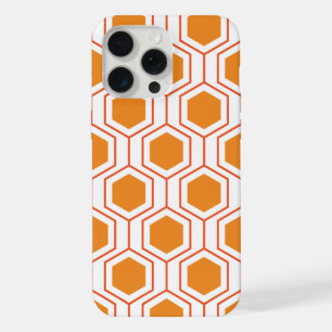 Padrão geométrico de abstrato hexágono em laranja
