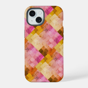 Padrão Geométrico de Aquarela Rosa