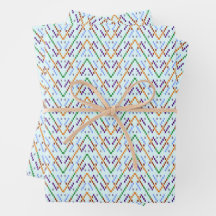 Padrão Geométrico de Chevron Zigzag Mosaico Sem Co