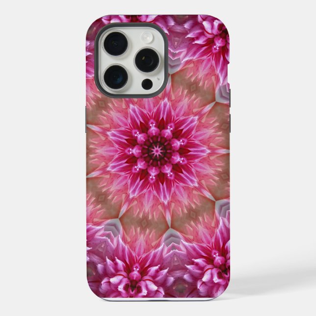 Padrão Geométrico de Flor Cor-de-Rosa Mandala - 67 (Verso)