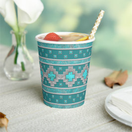 Padrão Geométrico de Pedra Turquesa do Sudoeste