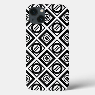 Padrão Geométrico de Sinal Negro Igual em Branco