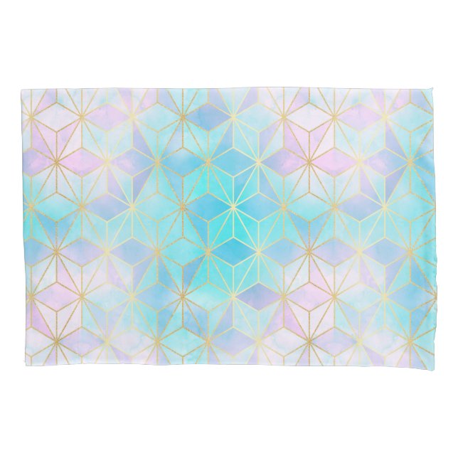 Padrão Geométrico de Vidro Iridescente (Frente)