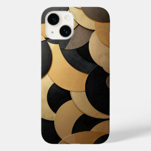 Padrão geométrico Dourado e Abstrato preto