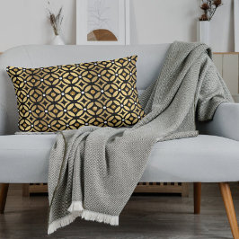 Padrão Geométrico Elegante Dourado E Preto