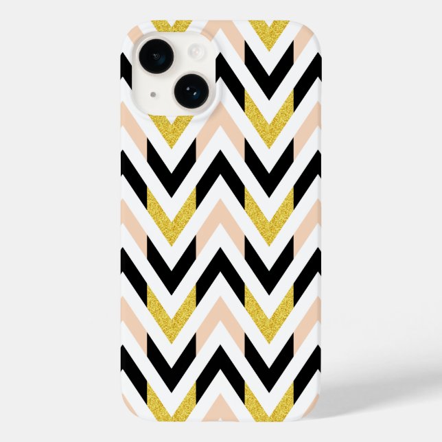 Padrão Geométrico Faux Glitter Chevron Case-Mate i (Verso)