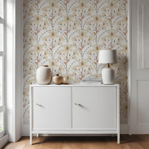Padrão Geométrico Floral Flor Branco Beige Lily