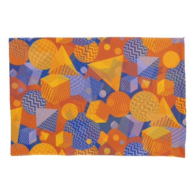 Padrão Geométrico Laranja-Laranja Divertido (Frente)