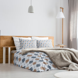 Padrão geométrico masculino em azul e bege