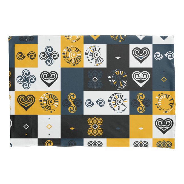 Padrão geométrico moderno amarelo de tendência (Frente)