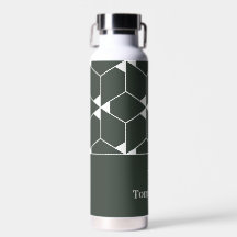 Padrão geométrico moderno com estrela e nome