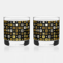 Padrão Geométrico Moderno Ouro Preto Prata Branco