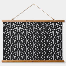 Padrão Geométrico Preto Branco e Prata