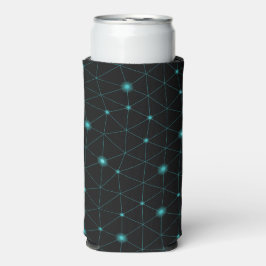 Padrão geométrico preto e azul-turquesa em um prot