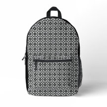 Padrão Geométrico Preto e Branco Elegante