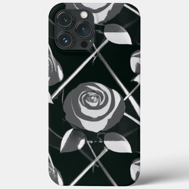 Padrão Geométrico Preto e Rosa Branca (Verso)
