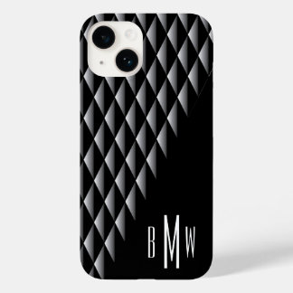 Padrão Geométrico Preto Monograma