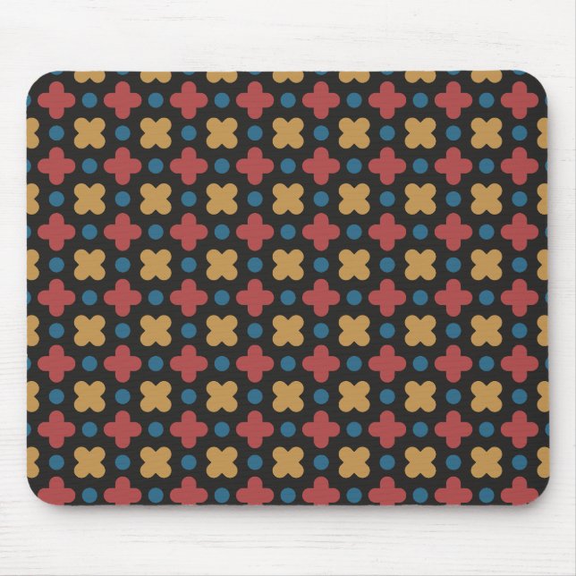 Padrão Geométrico Retro Modernizado para Mousepad (Frente)