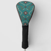 Padrão Geométrico Tribal Navajo Turquesa