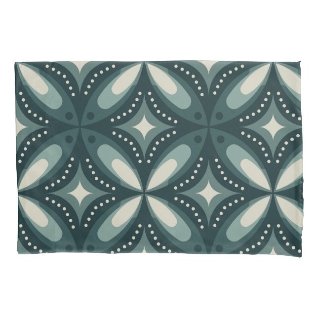 Padrão Geométrico Verde Retro (Frente-Esquerda)
