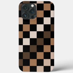 Padrão Gingham Preto-Castanho Verificado
