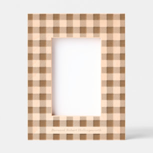Padrão Gingham Simples com Nome