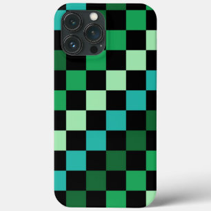 Padrão Gingham Verde Azul Verificado